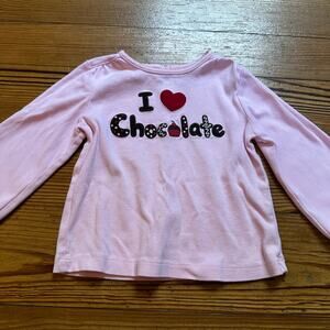 Gymboree pink Chocolate long bubble sleeve shirt SIZE 2